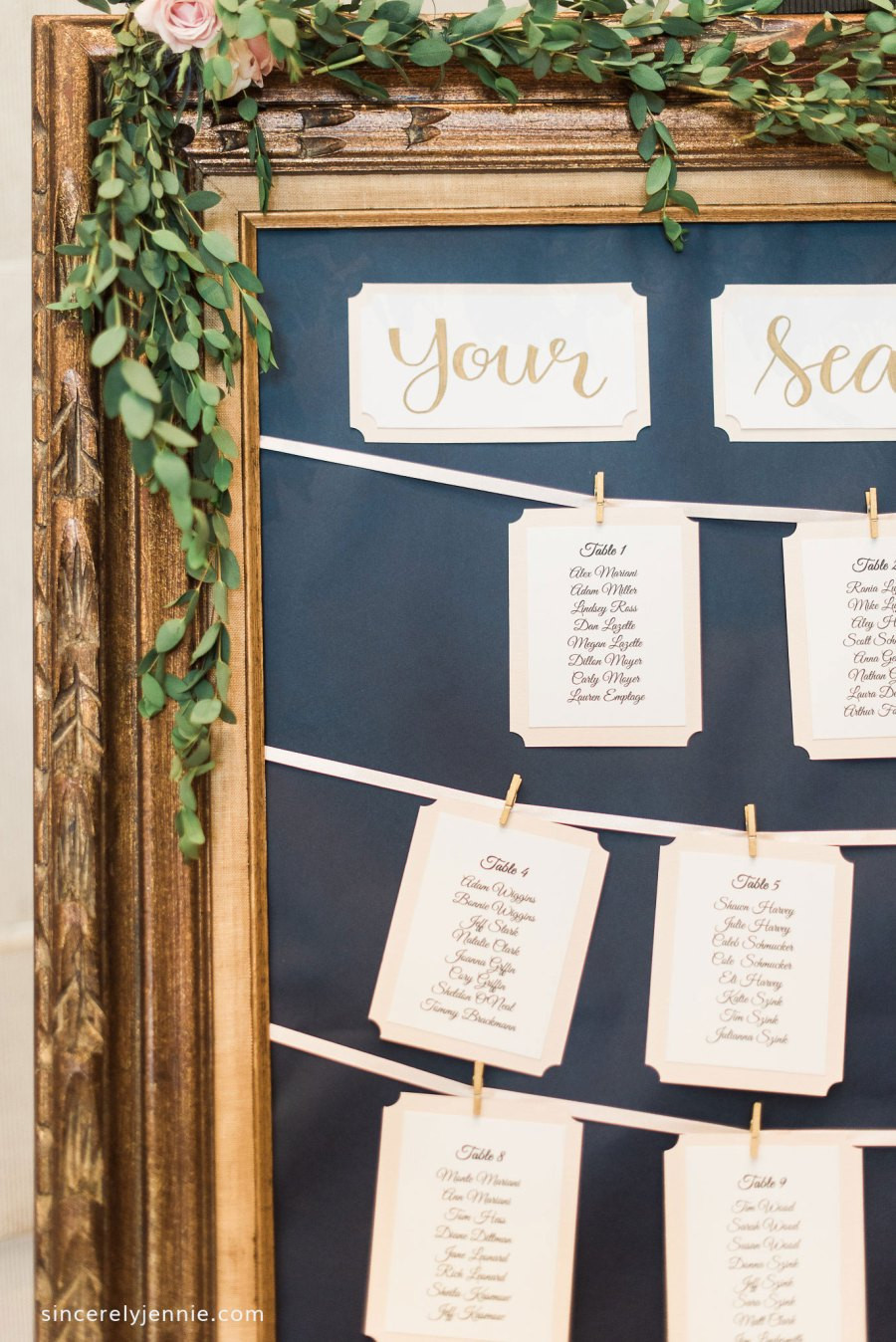 DIY Wedding Seating Chart
 Sincerely Jennie DIY Wedding Seating Chart Instructions