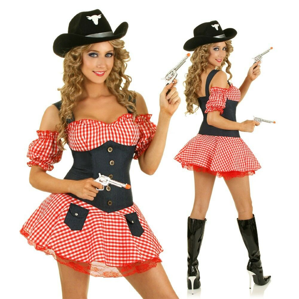 DIY Western Costume
 Womens Western Cowgirl Costume Rodeo Wild West Fancy Dress