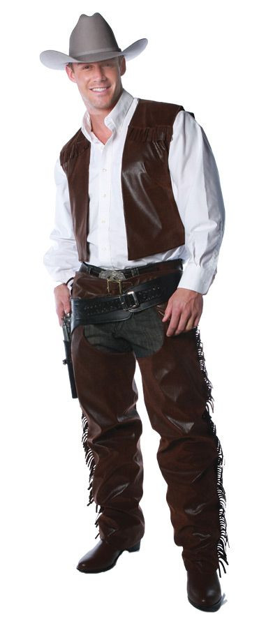 DIY Western Costume
 Men s Cowboy Vest And Chaps Costume