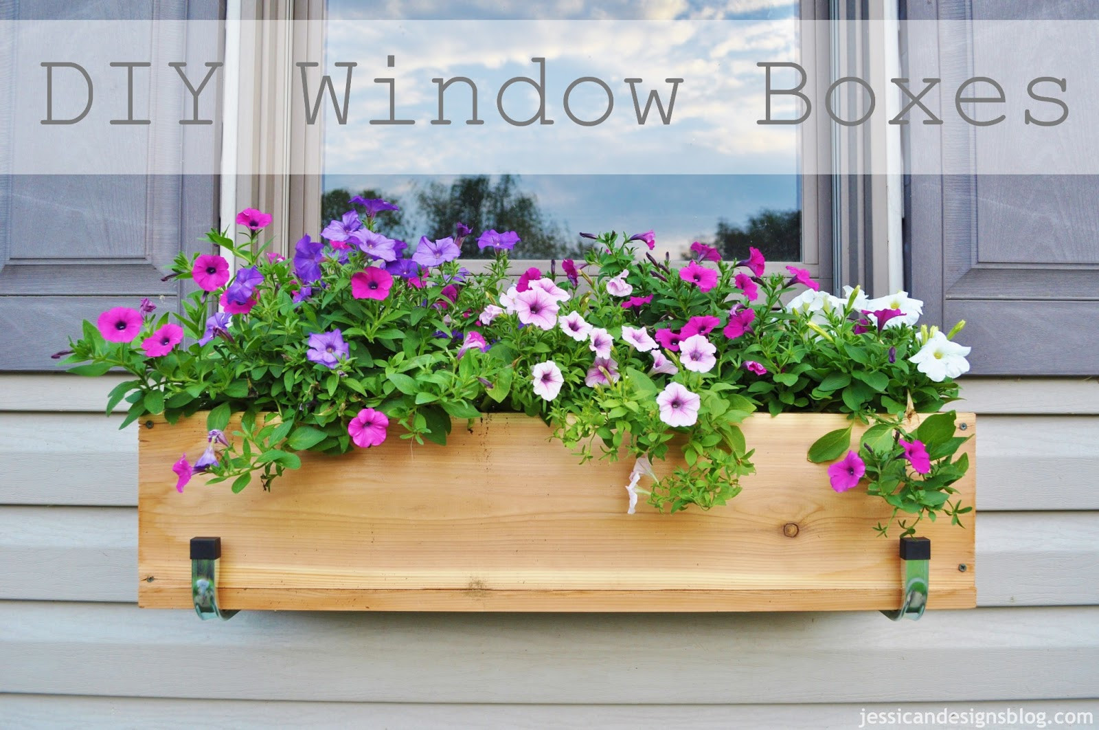 DIY Window Flower Boxes
 jessicaNdesigns DIY Window Flower Boxes