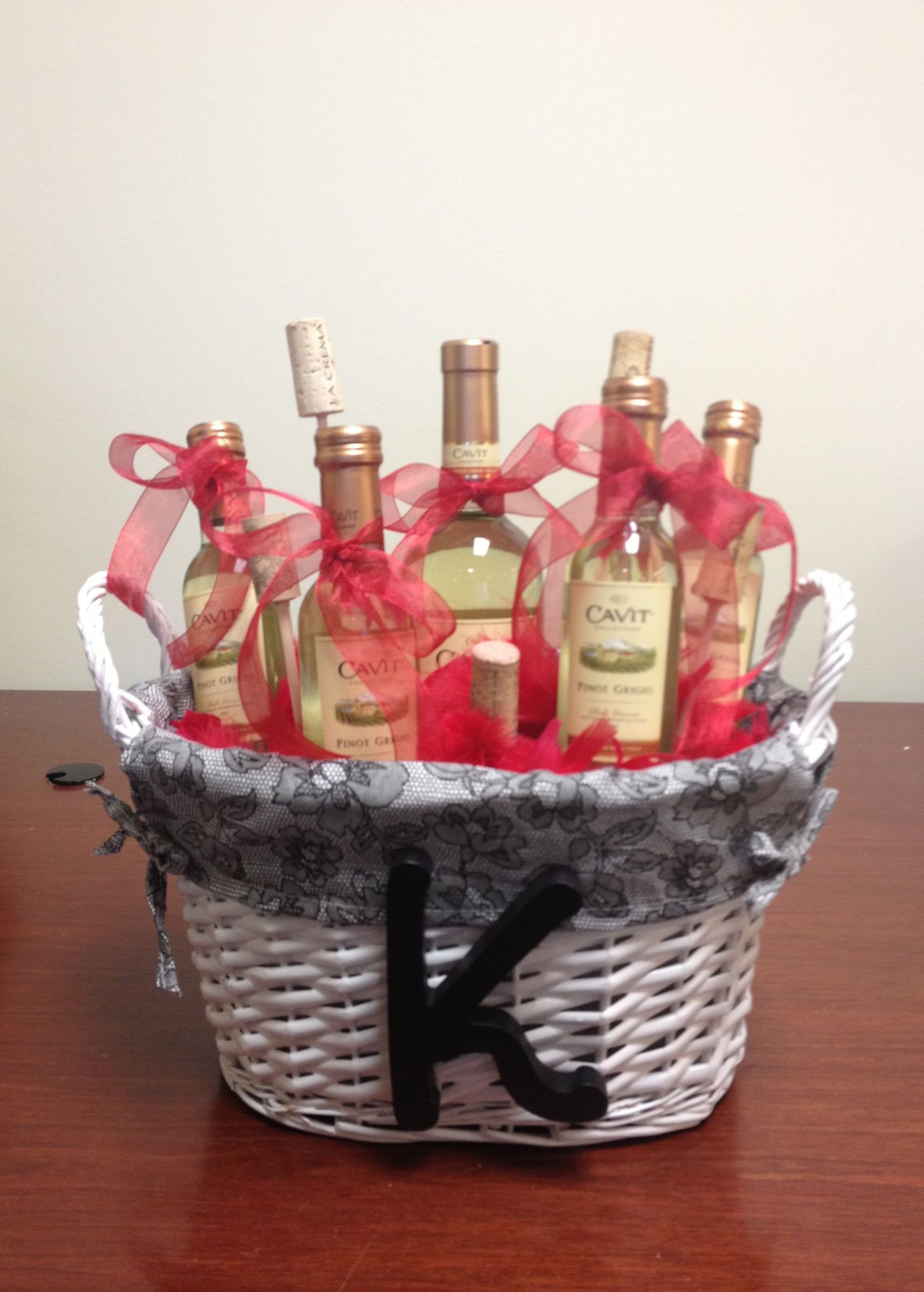 Diy Wine Gift Baskets Ideas
 Wine t basket Made it for my friend