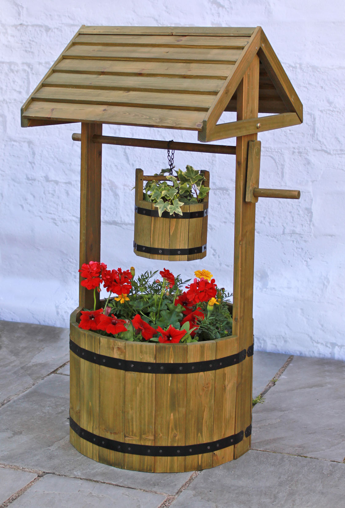 DIY Wishing Well Plans
 Wooden Decorative Wishing Well Planter H1m x D45cm £56 99