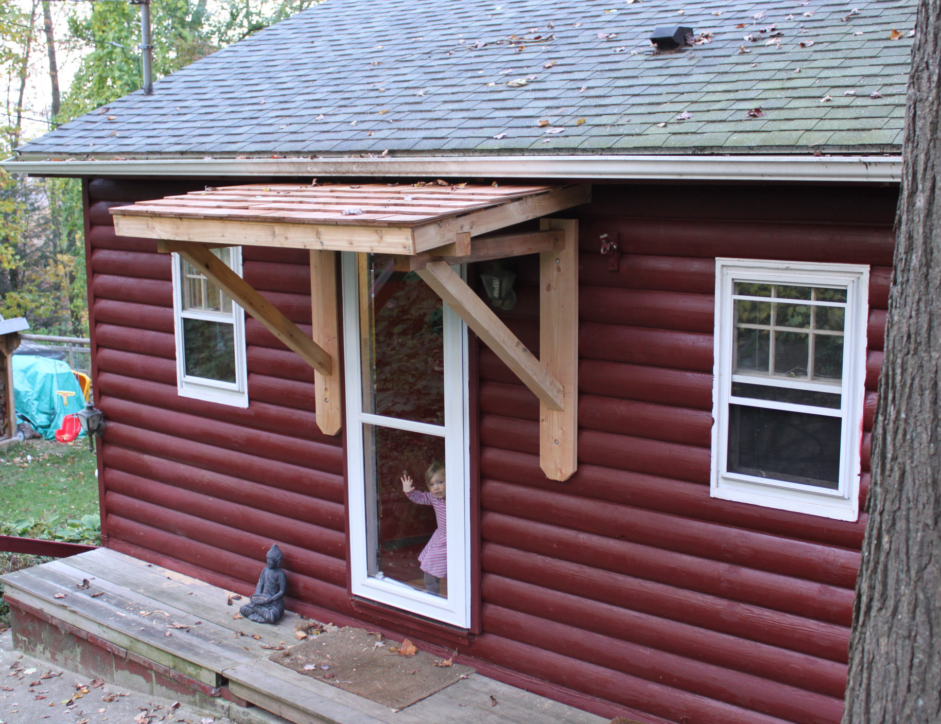 DIY Wood Awning
 Adding A Small "roof Overhang" To Back Garage