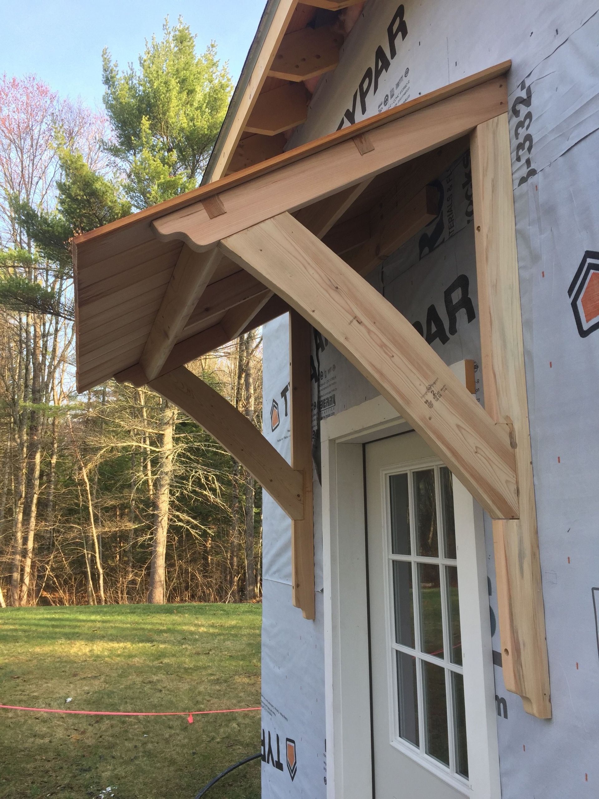 DIY Wood Awning
 Awning Barn MortiseandTenon Cedar