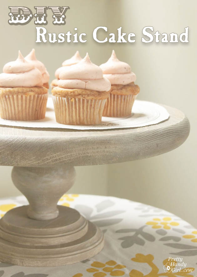 DIY Wood Cake Stand
 DIY Rustic Cake Stand Tutorial Pretty Handy Girl