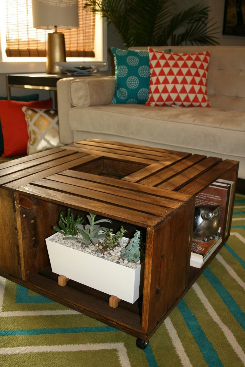 DIY Wood Coffee Table
 DIY Wooden Wine Crate Coffee Table – Leawood Lifestyle