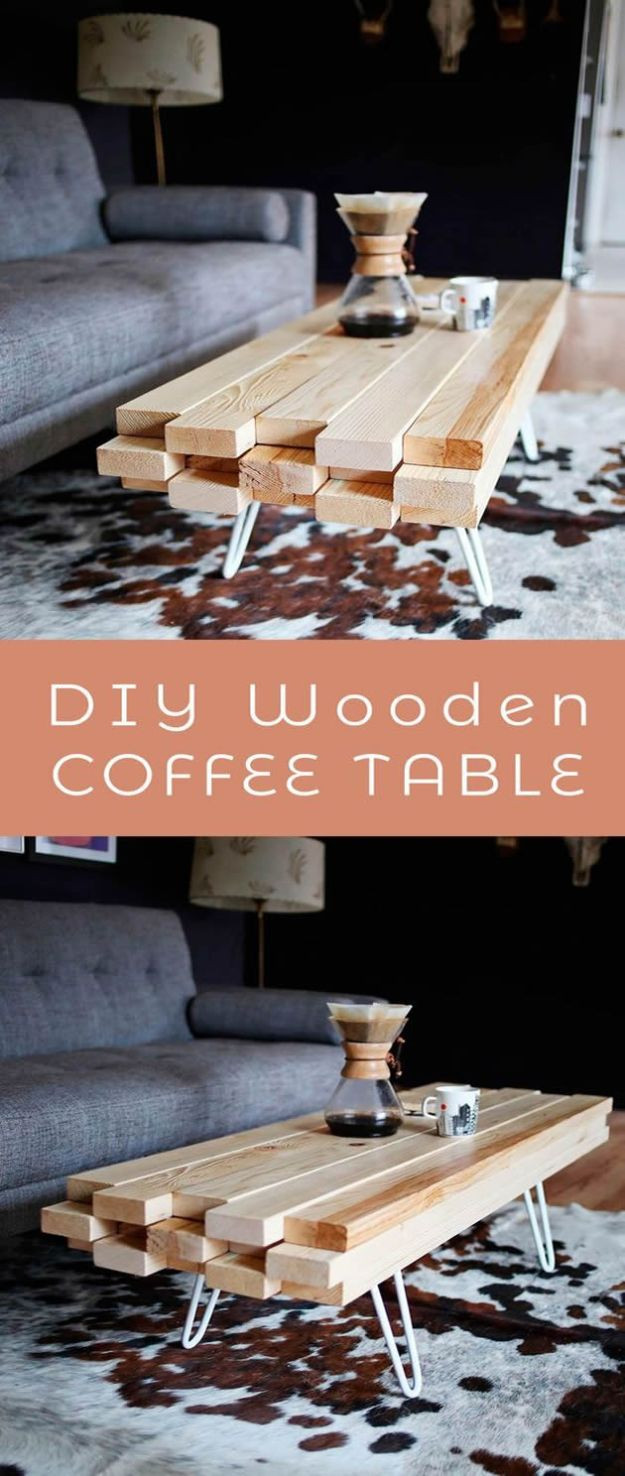 DIY Wood Coffee Table
 15 Beautiful DIY Coffee Table Ideas You Should Update Your