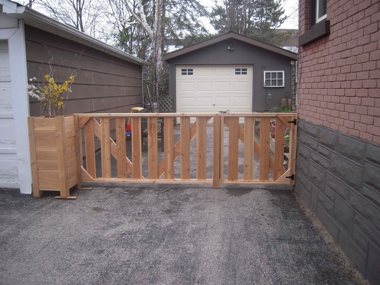 DIY Wood Driveway Gate
 Rhubarb Diaries Driveway Gate Fence