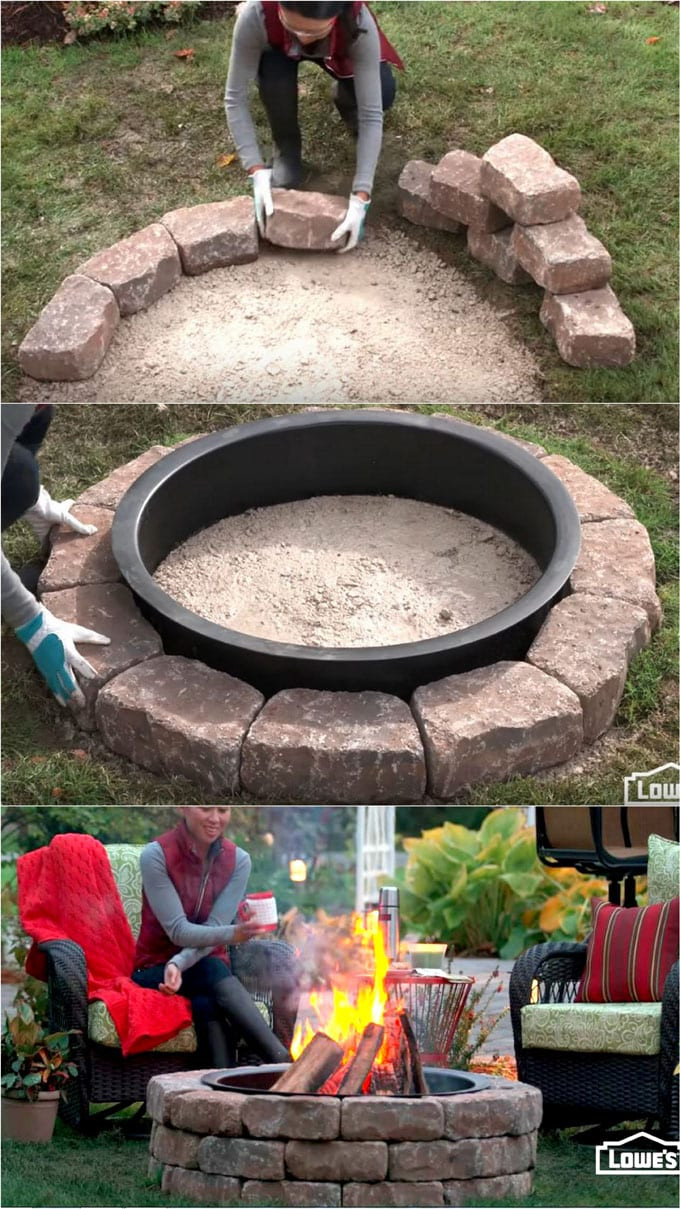 DIY Wood Fire Pit
 24 Best Outdoor Fire Pit Ideas to DIY or Buy A Piece