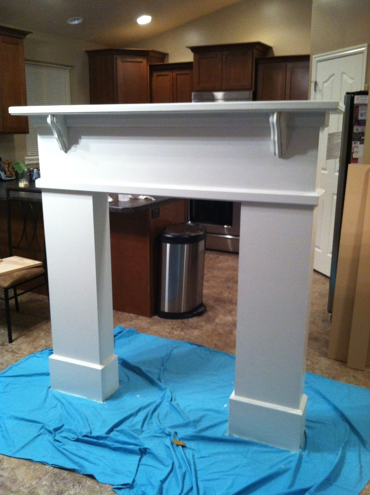 DIY Wood Fireplace Surround
 Fidlers Under e Roof DIY Fireplace Mantel