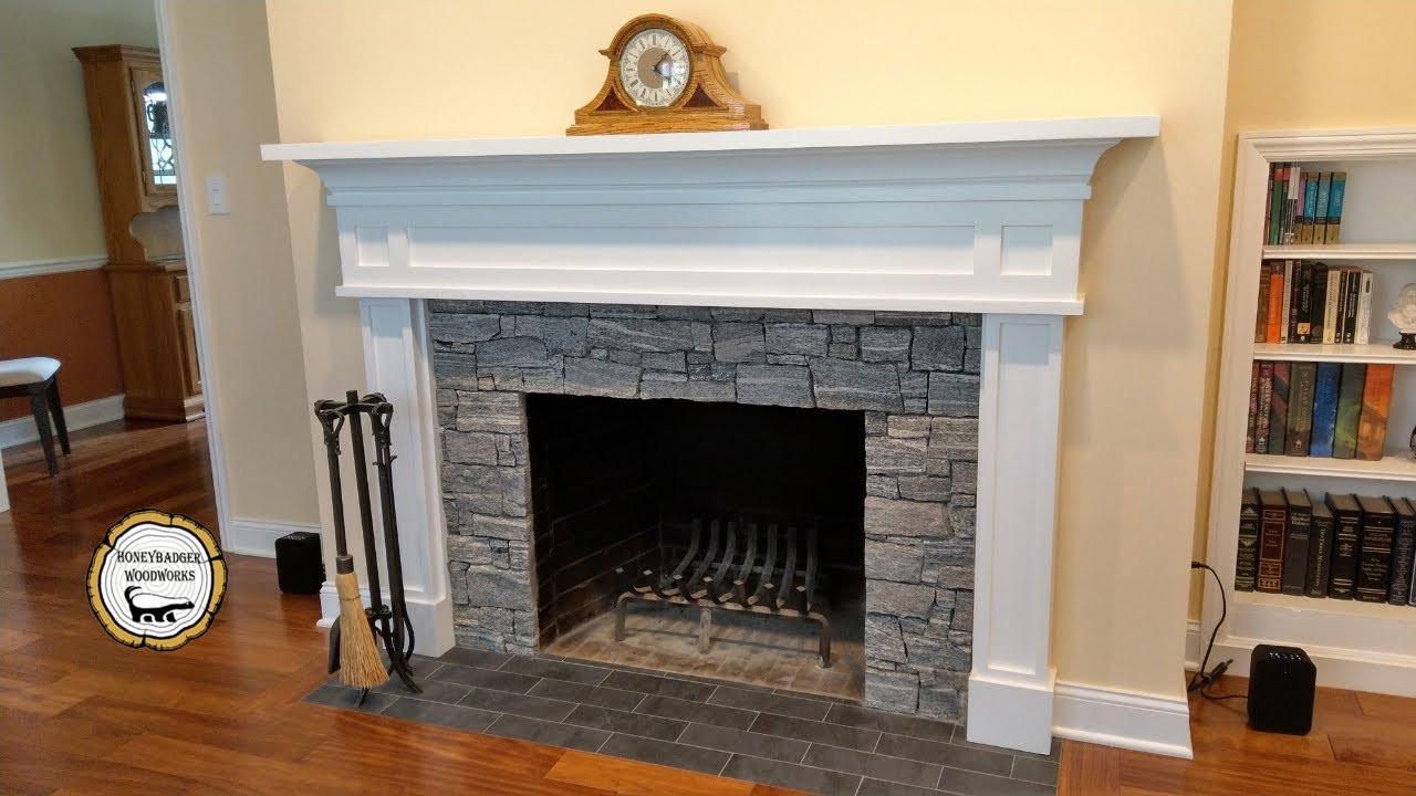 DIY Wood Fireplace Surround
 Woodworking DIY Fireplace Mantel Surround How To Part