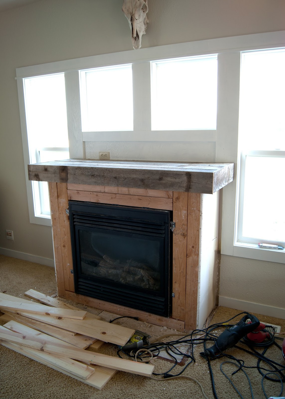 DIY Wood Fireplace Surround
 Fireplace Makeover The Final Reveal