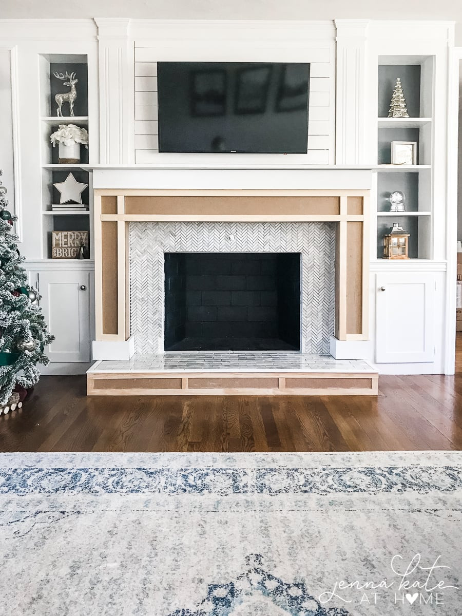 DIY Wood Fireplace Surround
 How To Build A Fireplace Surround Jenna Kate at Home