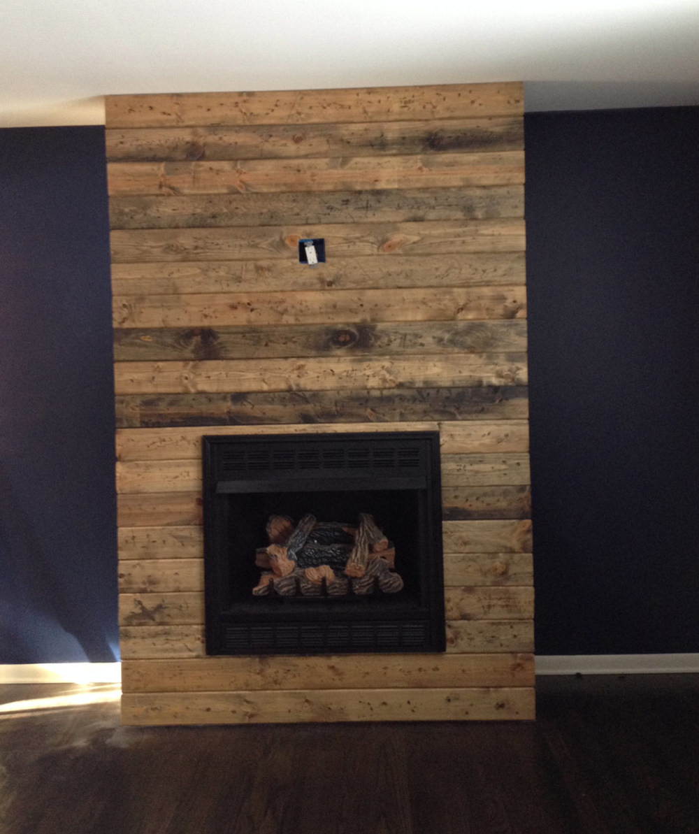 DIY Wood Fireplace Surround
 How to create a DIY reclaimed wood fireplace surround for