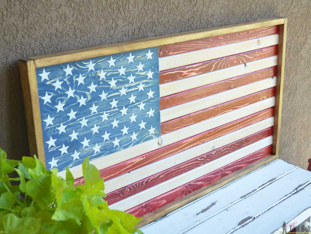 DIY Wood Flag
 DIY Patriotic Wood Flag Her Tool Belt