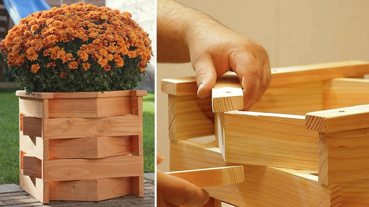 DIY Wood Flower Boxes
 DIY Unique Wood Planter Box