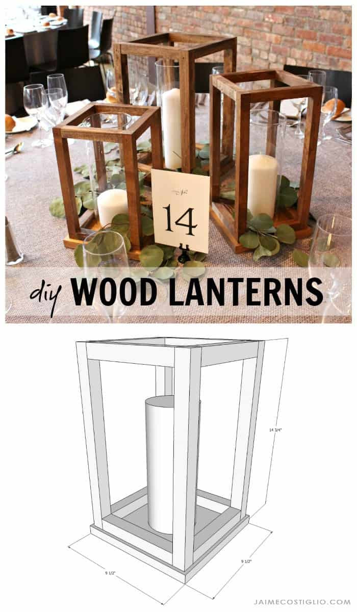 DIY Wood Lantern
 DIY Wood Lantern Centerpieces Jaime Costiglio