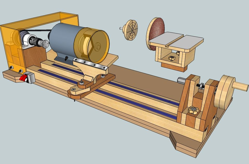 DIY Wood Lathes
 Build DIY How to make wood lathe machine PDF Plans Wooden