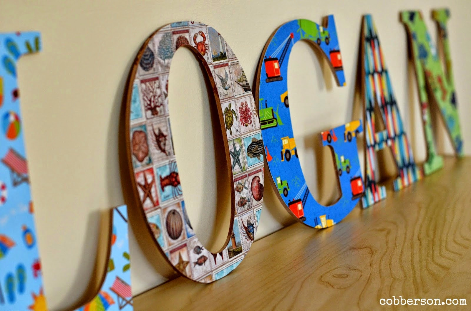 DIY Wood Letters
 DIY Mod Podge personalized wood letters
