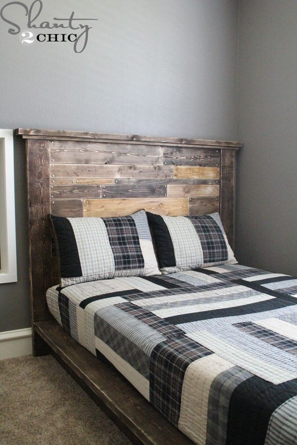 DIY Wood Panel Headboard
 DIY Planked Headboard