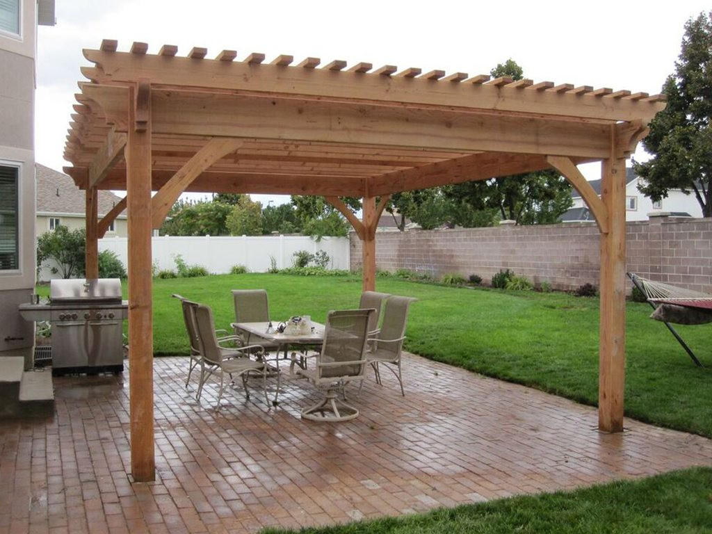 DIY Wood Pergola
 Plan For An Easy 16 x 20 DIY Solid Wood Pergola or