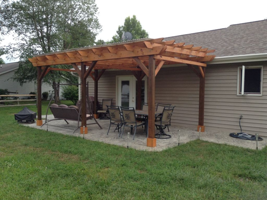 DIY Wood Pergola
 Covered Pergola Plans 12x20 Build DIY Outside Patio Wood