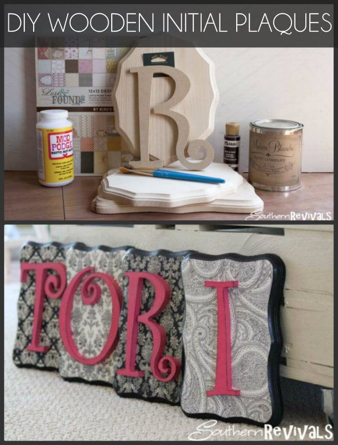 DIY Wood Plaque
 DIY Wooden Initial Plaque