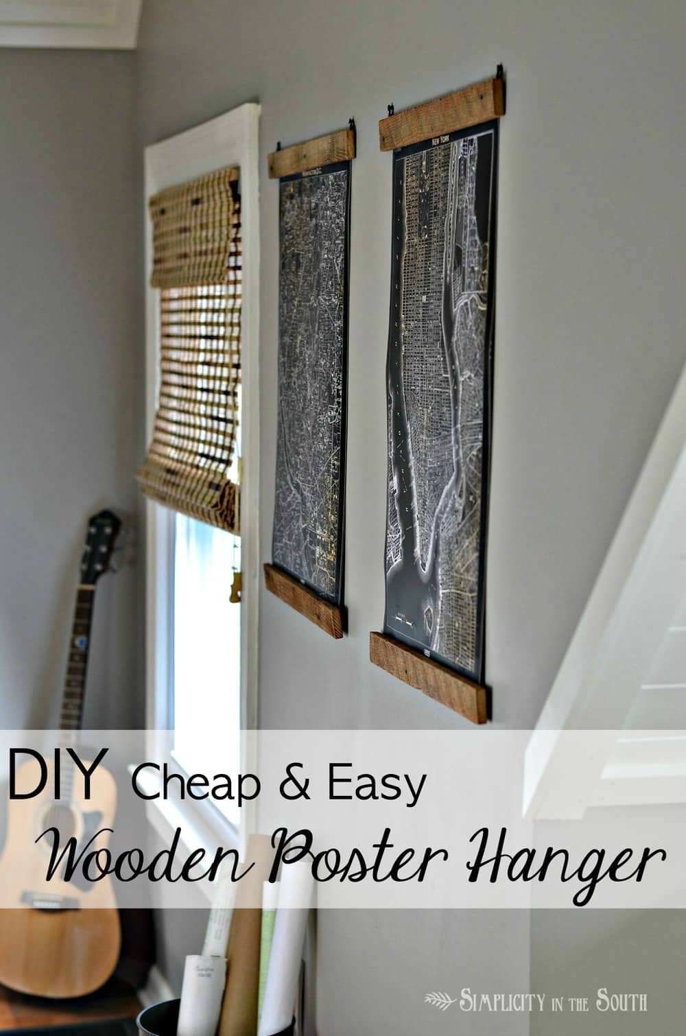 DIY Wood Poster Hanger
 Cheap and Easy DIY Wooden Poster Hangers