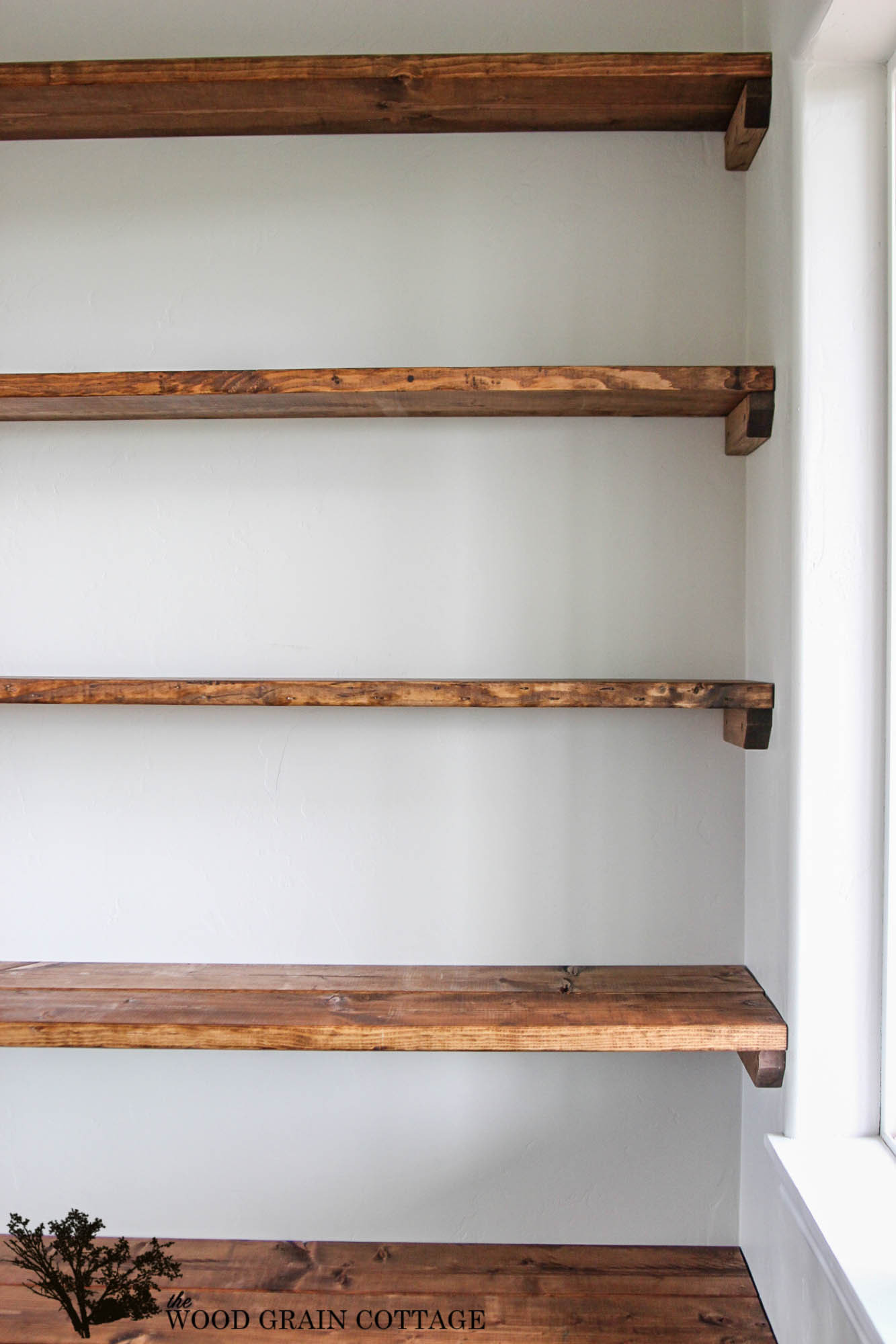 DIY Wood Shelf
 DIY Dining Room Open Shelving The Wood Grain Cottage