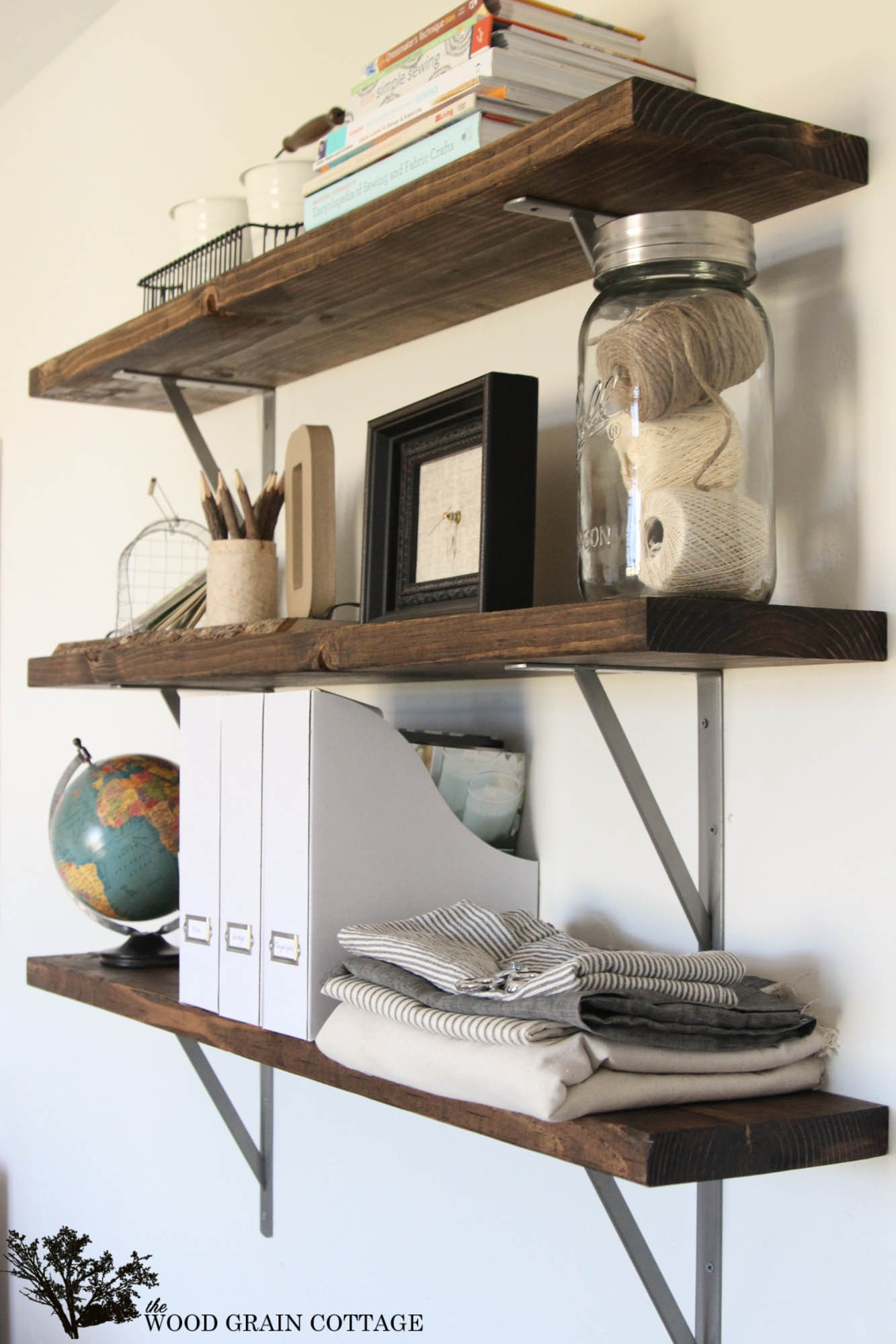 DIY Wood Shelf
 Farmhouse Flair Diy Wood Storage Shelf How To