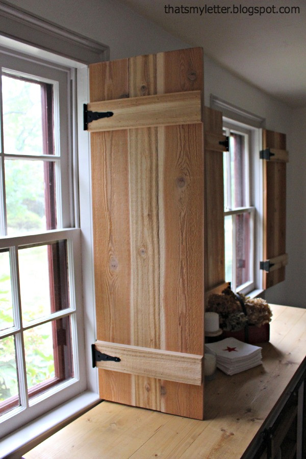 DIY Wood Shutters Interior
 DIY Interior Cedar Shutters Pretty Handy Girl