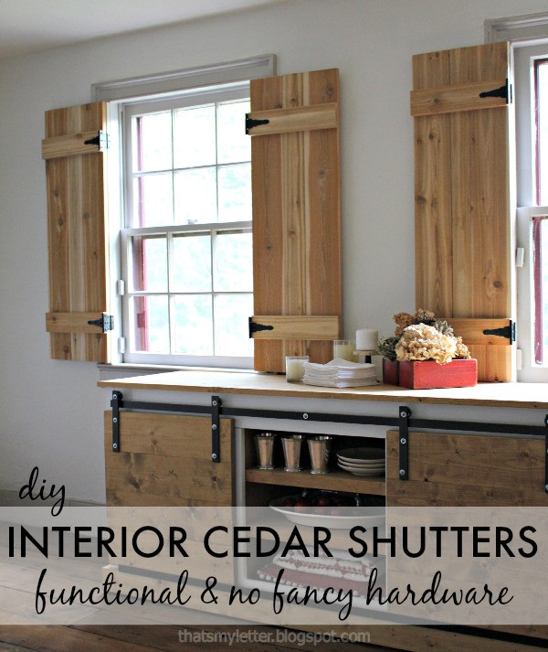 DIY Wood Shutters Interior
 DIY Interior Cedar Shutters Pretty Handy Girl