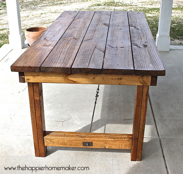 DIY Wood Table
 11 Pottery Barn Inspired DIY Projects