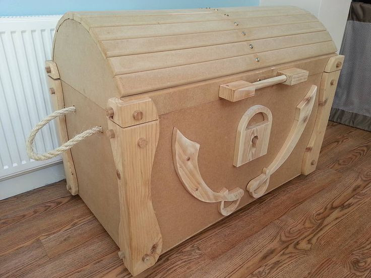 DIY Wood Toy Chest
 Wooden Pirate Treasure Chest DIY Wooden Pirate Treasure