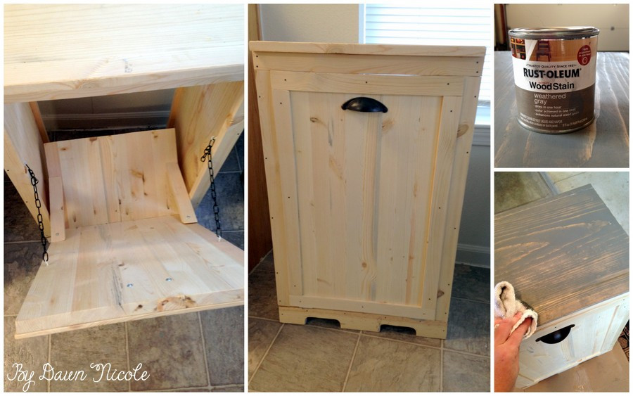 DIY Wood Trash Can
 DIY Wood Tilt Out Trash Can Cabinet