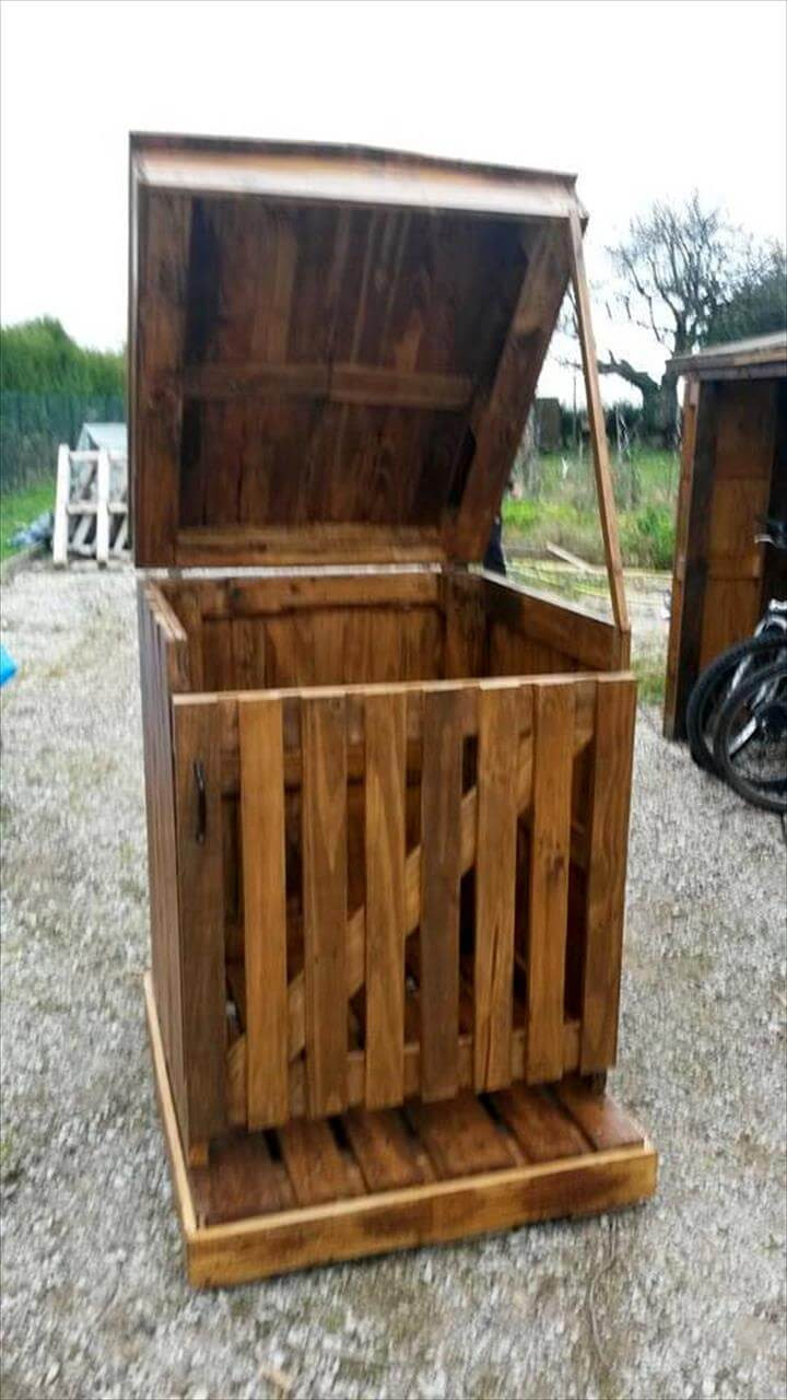 DIY Wood Trash Can
 Top 30 Pallet Ideas to DIY Furniture for Your Home DIY