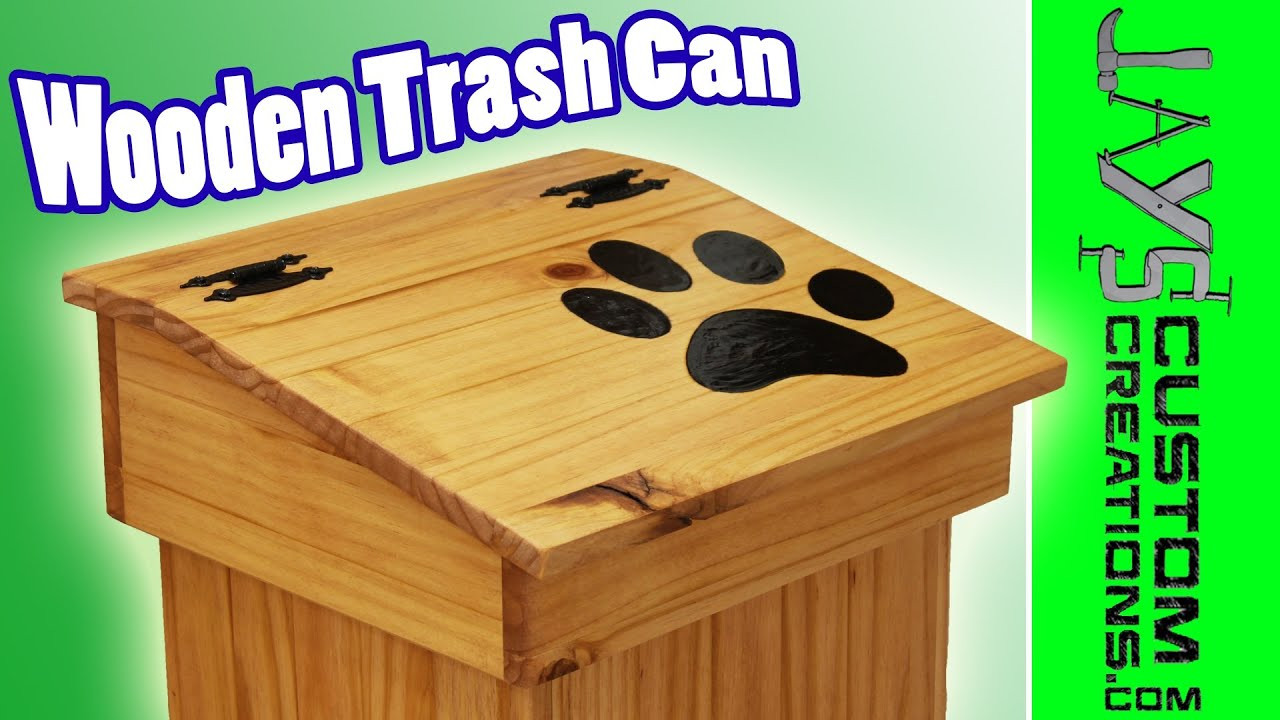 DIY Wood Trash Can
 Make A Wooden Trash Can Free Plans 122