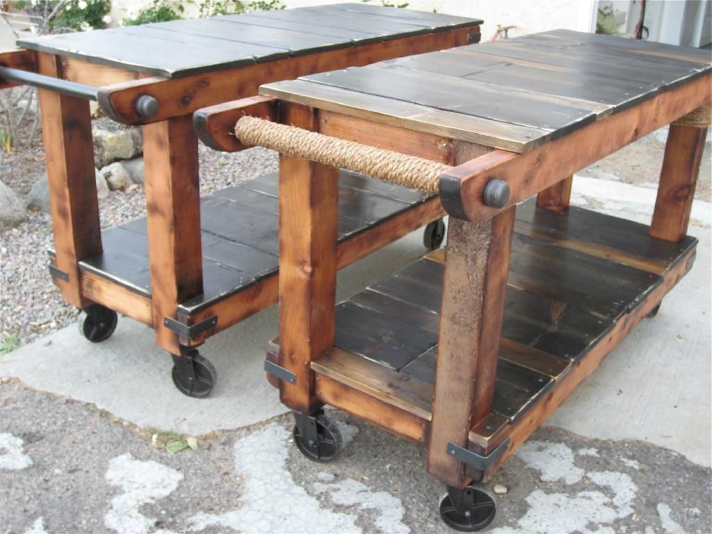 DIY Wood Utility Cart
 Handmade Rustic utility Carts by Thecarpenterant