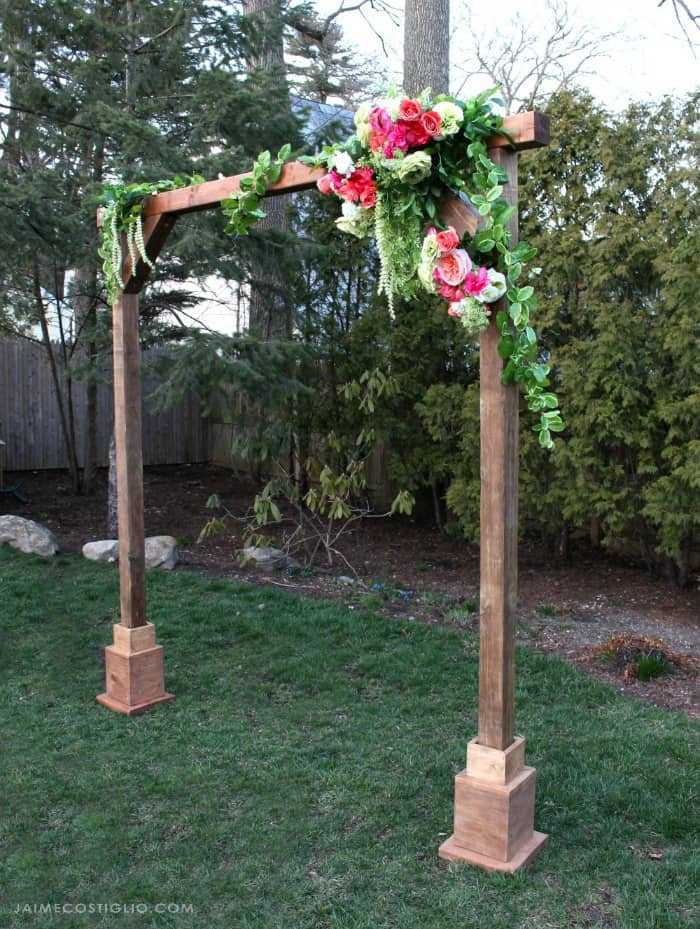 DIY Wooden Arch
 DIY Self Standing Wood Arch Jaime Costiglio