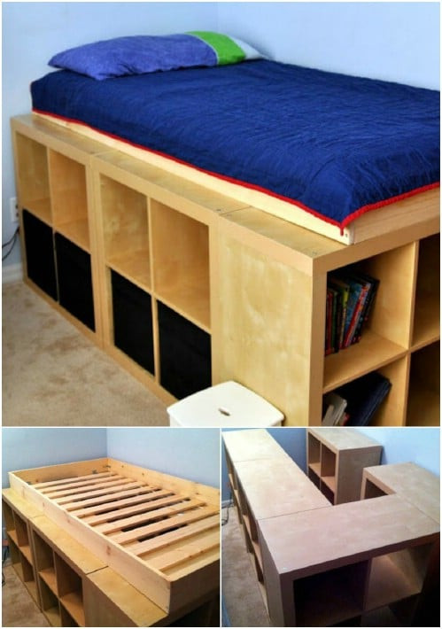 DIY Wooden Bed Frame With Storage
 21 DIY Bed Frame Projects – Sleep in Style and fort