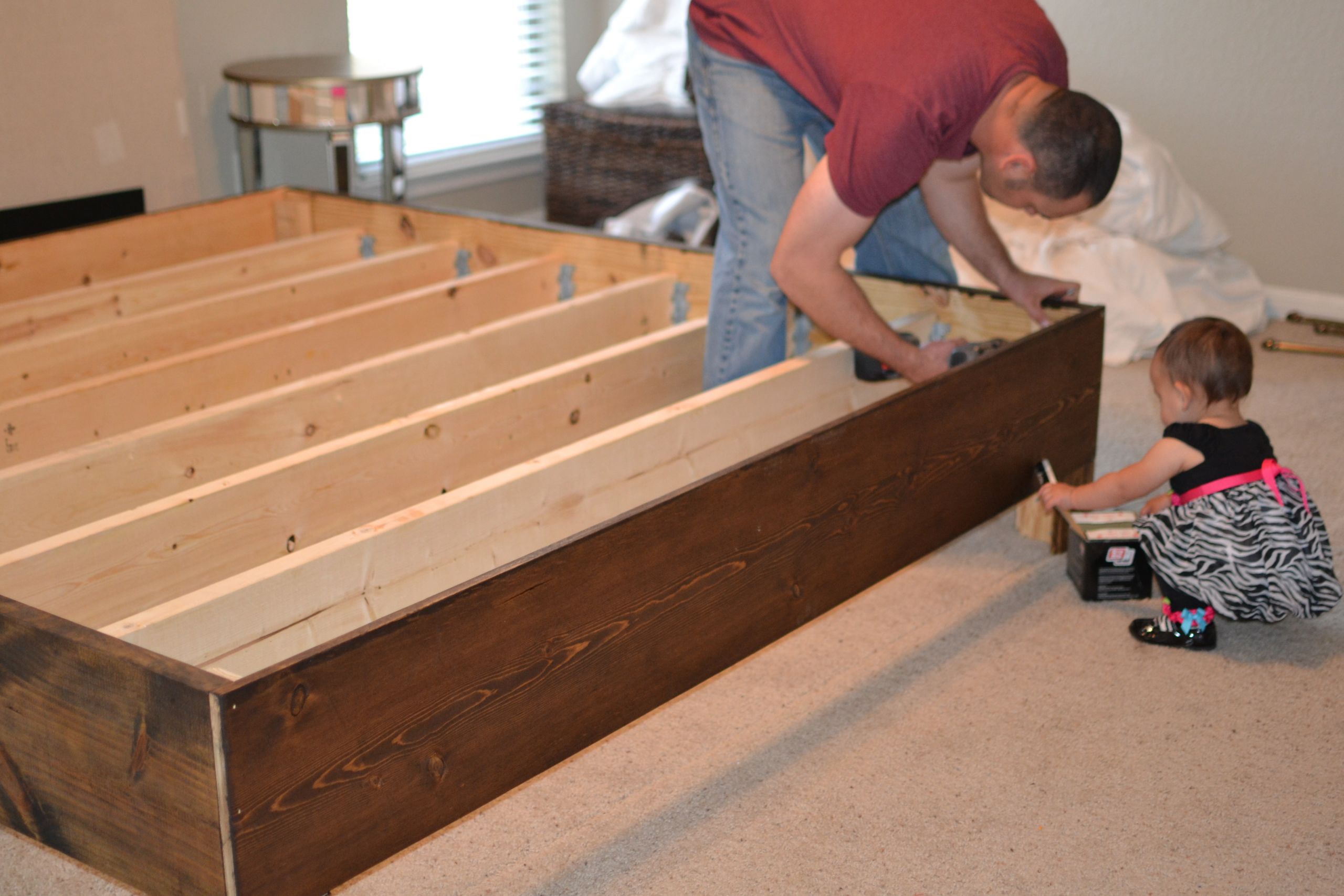 DIY Wooden Bed Frame With Storage
 Bedroom Wooden Homemade Bed Frame For Your Bedroom