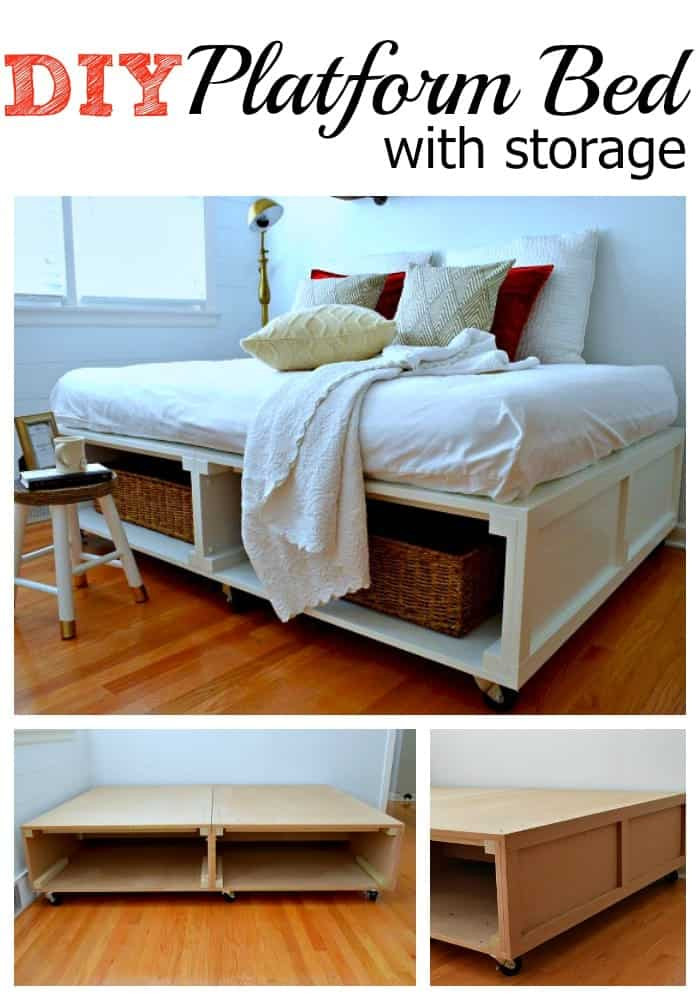 DIY Wooden Bed Frame With Storage
 DIY Barn Wood Shelves