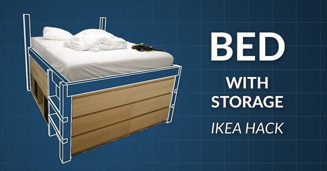 DIY Wooden Bed Frame With Storage
 DIY Wooden Storage Bed Frame by Henri Rantanen