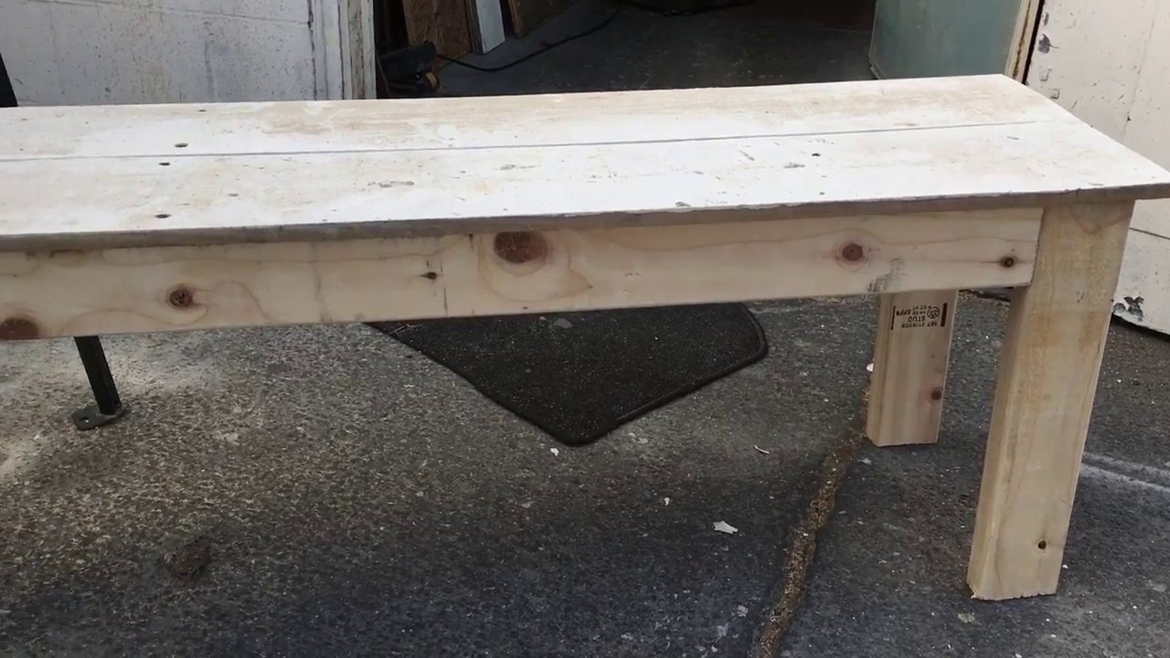 DIY Wooden Bench
 DIY $8 Rustic wood bench project Fast and easy Fun