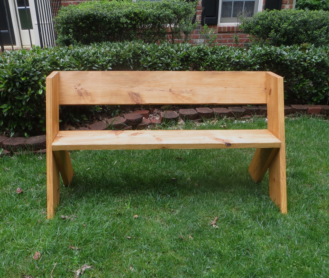 DIY Wooden Bench
 The Project Lady DIY Tutorial $16 Simple Outdoor Wood Bench