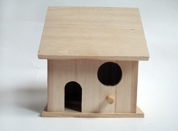 DIY Wooden Bird House
 DIY Wooden Bird House Unpainted Wood Birdhouse Feeder