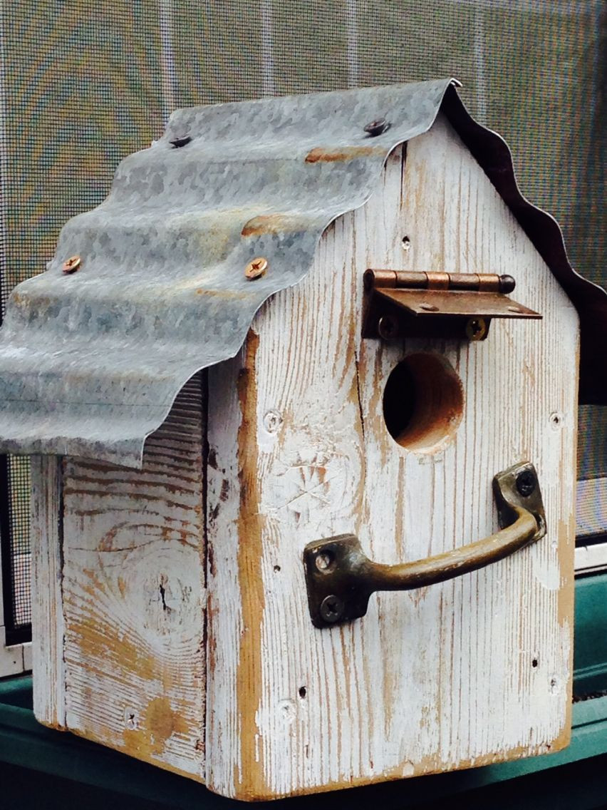 DIY Wooden Bird House
 Bird house tin roof