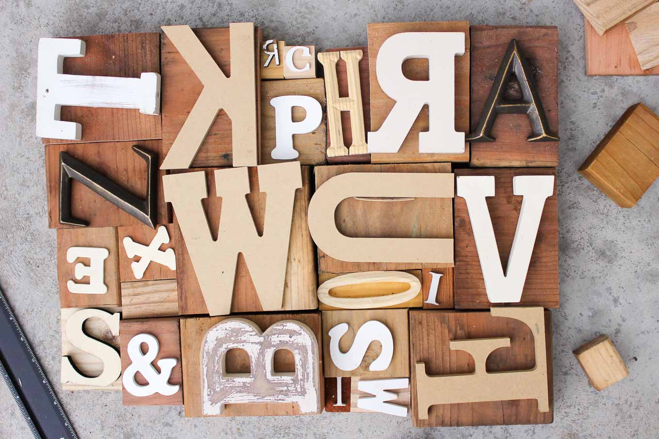DIY Wooden Block Letters
 DIY Art Idea With Faux Letterpress Print Blocks Make