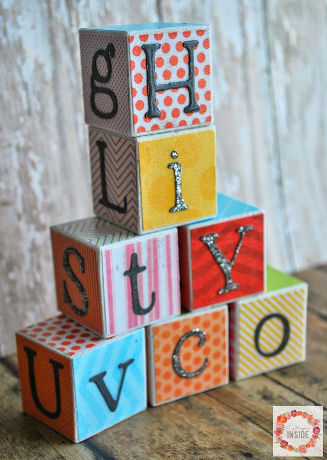 DIY Wooden Block Letters
 DIY Alphabet Blocks Tutorial