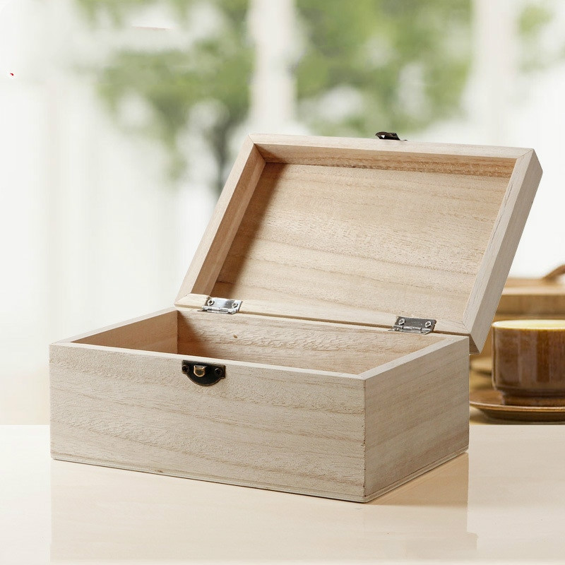DIY Wooden Boxes
 2pcs lot Wholesale Popular Wood Jewelry Box Art Decor